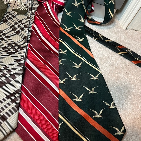 Vintage Retro 8 Ties Lot liebert Covington Eagle structure Jeffrey banks silk - Picture 5 of 9